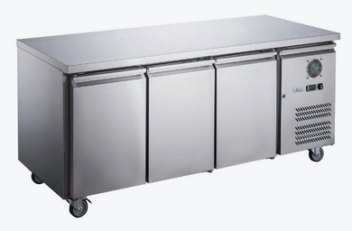 FED-X S/S Three Door Bench Fridge - XUB7C18S3V