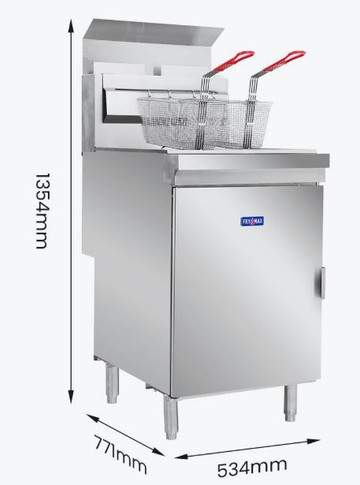 GasMax Superfast LPG Gas Tube Twin Vat Fryer - RC400TELPG