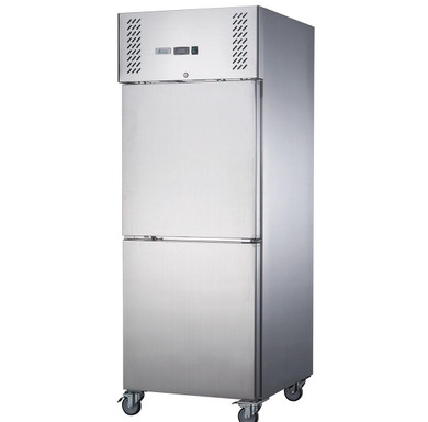 FED-X XURF600S1V 618L Split Door Upright Stainless Steel Commercial Storage Freezer