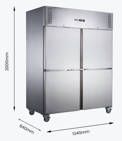FED-X S/S Four Door Upright Fridge - XURC1200S2V