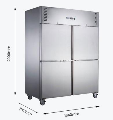 FED-X S/S Split Four Door Upright Freezer - XURF1200S2V