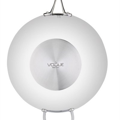 Y261 Vogue Tri Wall Wok Flat Base 305mm - Induction Compatible