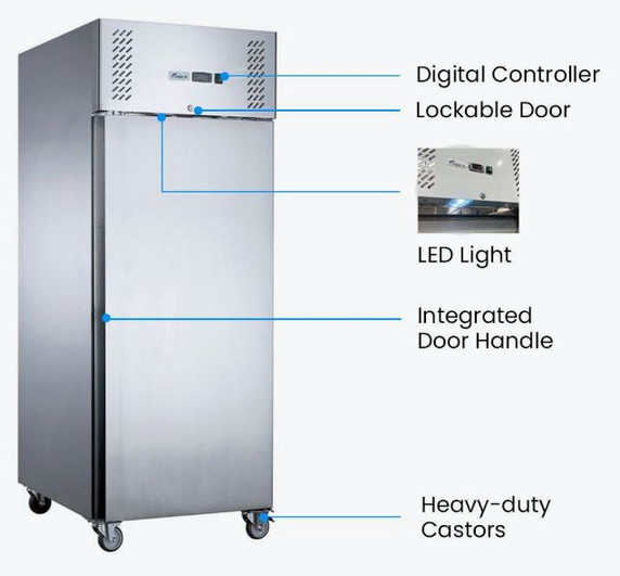 FED-X XURC400SFV Single Door Upright Fridge 429L | 10A 4M1 Food-Safe