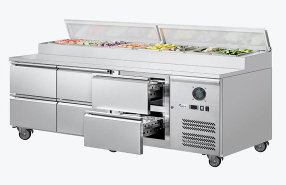 FED-X S/S Three Door Sandwich Counter - XSS8C20S3V