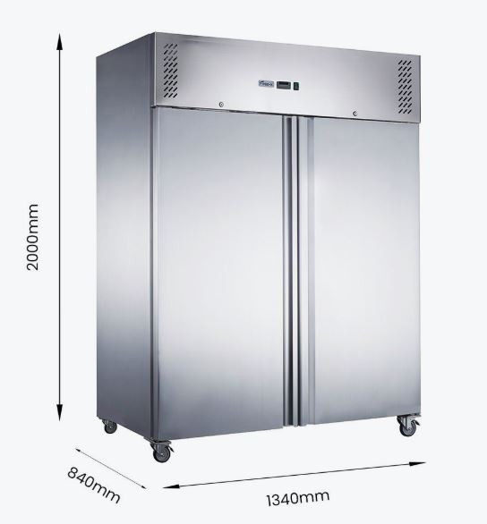FED-X S/S Two Full Door Upright Freezer - XURF1200SFV