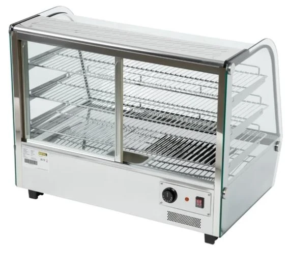 Apuro CD232-A 160L Curved Glass Heated Display Cabinet | 868mm Wide