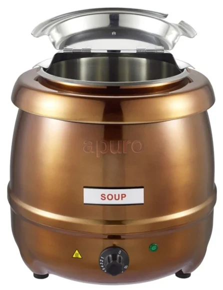 CP851-A Copper Finish Soup Kettle 10L | Commercial Wet Heat 10A