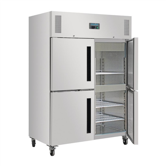 DL709-A Polar G-Series 1200Ltr 2 Stable Door Upright Fridge Stainless Steel