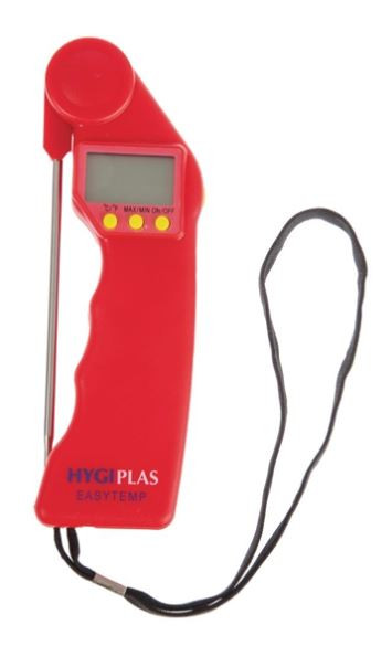Hygiplas CF913 Easytemp Colour Coded Red Probe Thermometer