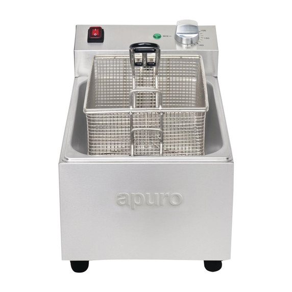 Apuro FB970-A Single Tank Single Basket Countertop Fryer 5Ltr Apuro FB970-A Single Tank Single Basket Countertop Fryer 5Ltr