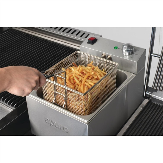 FB970-A Apuro Single Tank Single Basket Countertop Fryer 5 Ltr