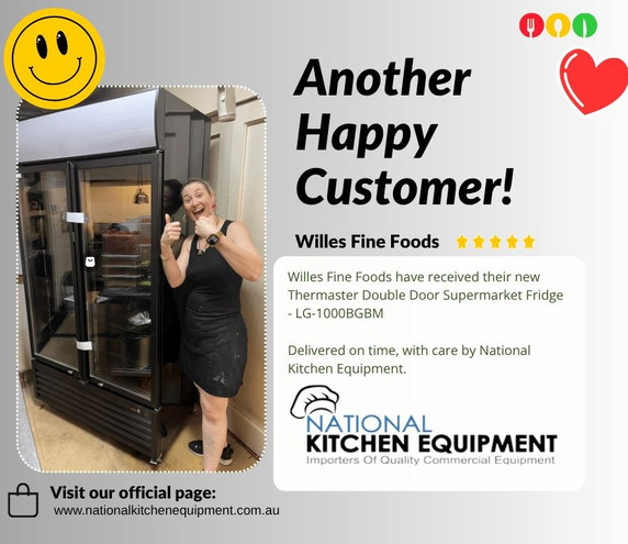 Thermaster Double Door Supermarket Fridge - LG-1000BGBM