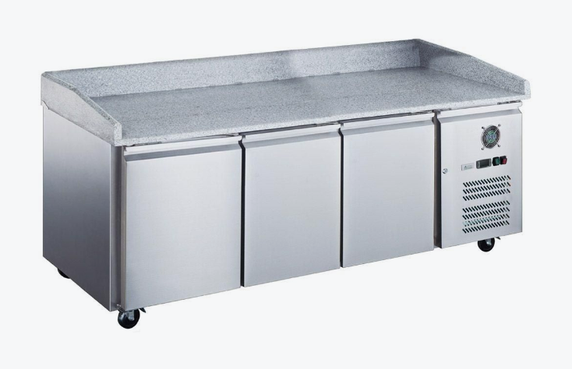 XPZ3600TN 448L 3 Door Stainless Steel Commercial Pizza & Prep Bench Fridge
