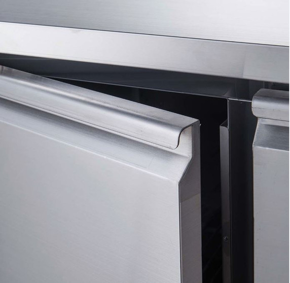XPZ3600TN 448L 3 Door Stainless Steel Commercial Pizza & Prep Bench Fridge