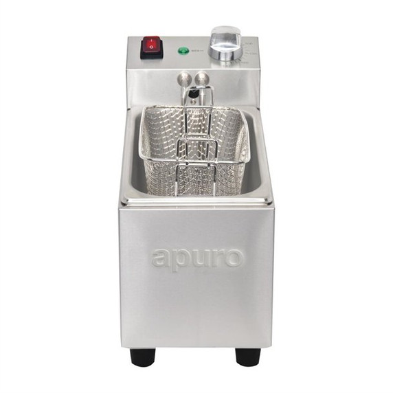 Apuro FC255-A Single Tank Single Basket Countertop Fryer 3Ltr Apuro FC255-A Single Tank Single Basket Countertop Fryer 3Ltr