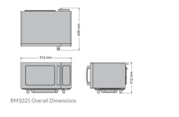 Robatherm RM1025 Commercial Microwave - Light Duty