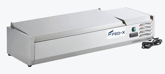 FED-X Salad Bench with Stainless Steel Lid