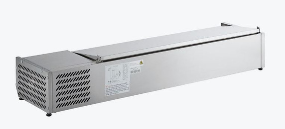 FED-X Salad Bench with Stainless Steel Lid