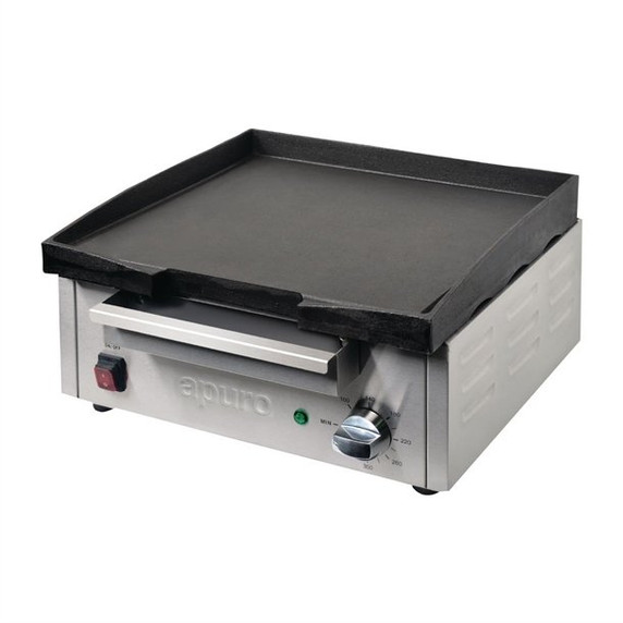 Apuro DC901-A Large Cast Iron Countertop Electric Griddle Apuro DC901-A Large Cast Iron Countertop Electric Griddle