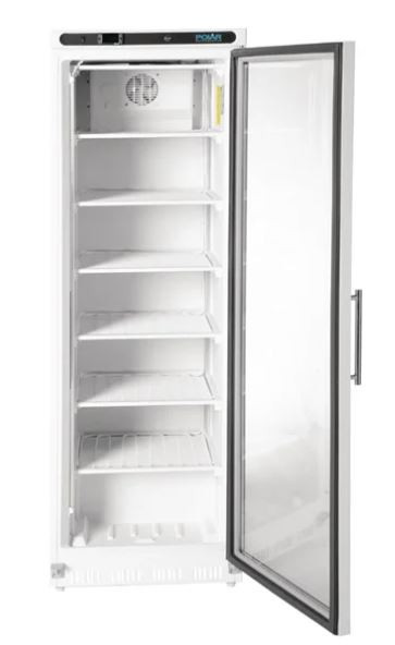 Polar CB921-A C-Series Commercial 365L Single Glass Door Display Freezer (White)
