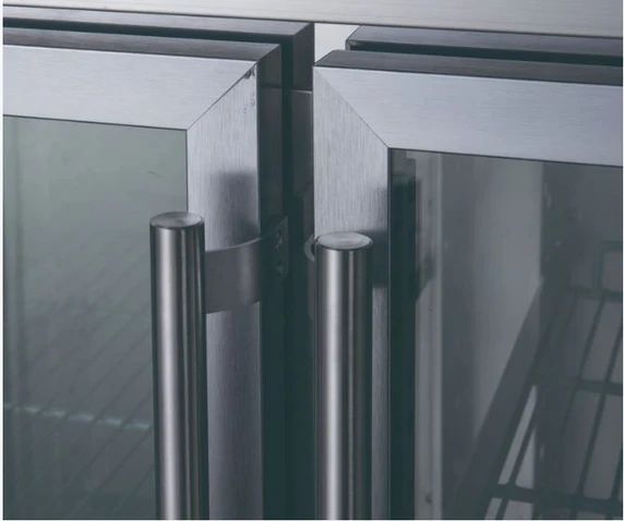 FED-X XUB6C18G3V 339L 3 Glass Door Stainless Steel Underbench Commercial Display Fridge