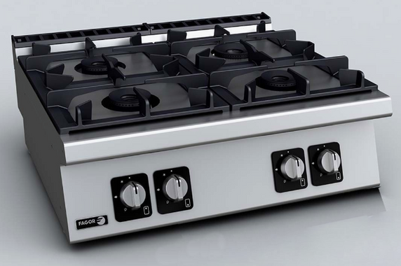 Fagor Kore 700 Series Bench Top 4 Gas Burners - C-G740H Fagor Kore 700 Series Bench Top 4 Gas Burners - C-G740H