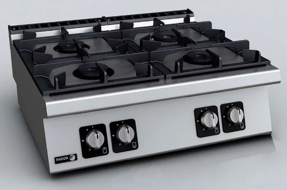 Fagor Kore 700 Series C-G740H Commercial Benchtop 4-Burner Gas Cooktop (800mm Wide)