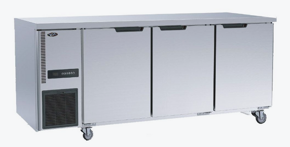 Stainless Steel Triple Door Workbench Fridge - TL1800TN-3D