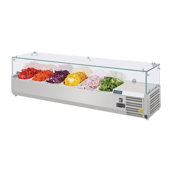 Polar AB090-A G-Series Countertop Prep Fridge 6x 1/4GN Polar AB090-A G-Series Countertop Prep Fridge 6x 1/4GN