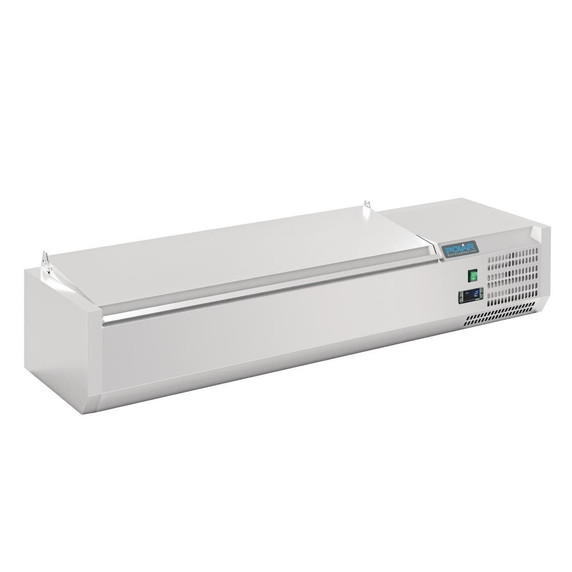 Polar FA854-A G-Series Countertop Prep Fridge with Lid 5x 1/4GN