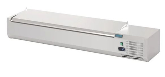 Polar FA855-A G-Series Countertop Prep Fridge with Lid 7x 1/4GN