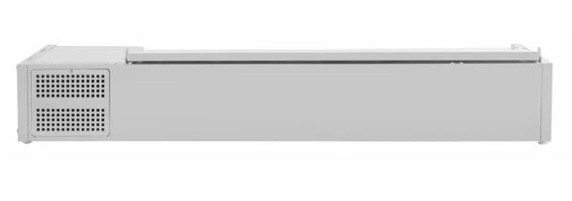 Polar FA855-A G-Series Countertop Prep Fridge with Lid 7x 1/4GN
