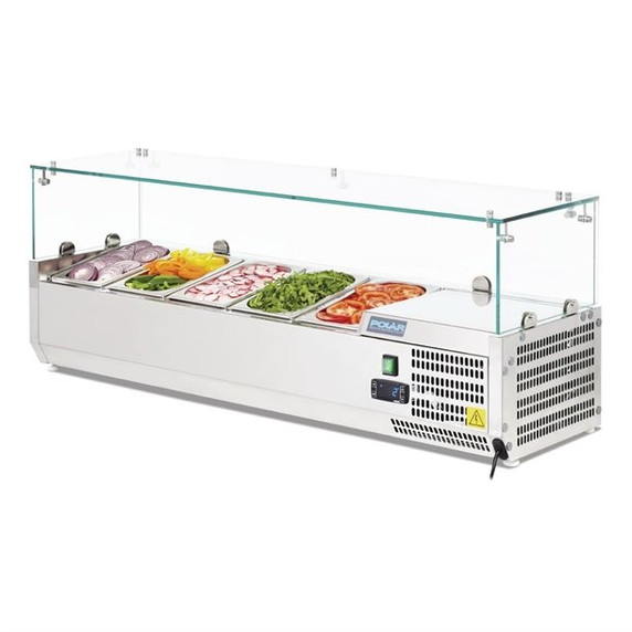 Polar G608-A G-Series Countertop Prep Fridge 5x 1/4GN Polar G608-A G-Series Countertop Prep Fridge 5x 1/4GN