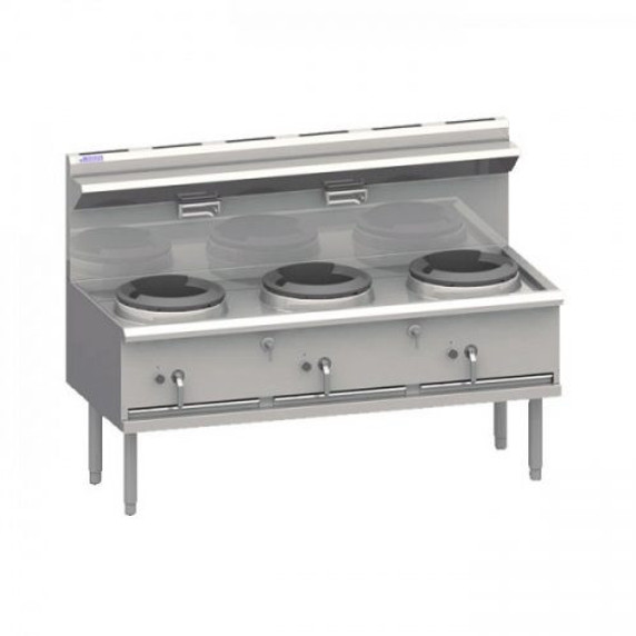 LUUS WZ-3C Compact Waterless Wok - 3 Chimney Burners LUUS WZ-3C Compact Waterless Wok - 3 Chimney Burners