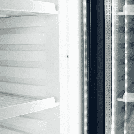 Bromic GM0374LB-NR Upright Display Fridge – 372L – 1 Door – Flat Glass – White with Black Trim Bromic GM0374LB-NR Upright Display Fridge – 372L – 1 Door – Flat Glass – White with Black Trim