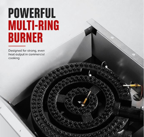 GASMAX Dual Ring Burner Single Hob with Built in Faucet - RB-1BLPG