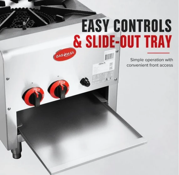 GASMAX Dual Ring Burner Single Hob with Built in Faucet - RB-1BLPG