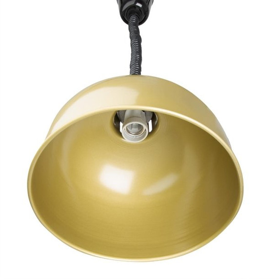 Apuro DY462-A Retractable Dome Heat Lamp Shade Pale Gold Finish