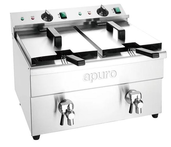 Apuro CT012-A Double Induction Fryer - 2x3kW