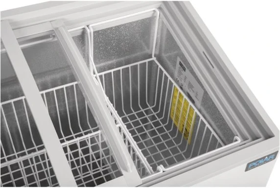 Polar GM498-A 200L Glass Top Display Chest Freezer | G-Series 10A