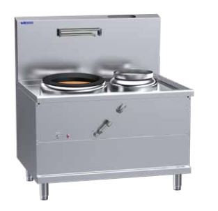 LUUS WV-1A1P Fo San Wok - 1 Air-Blast Burner & 1 Side Pot