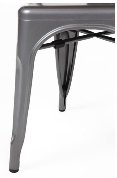 Bolero GL329 Gun Metal Grey Steel Bistro Side Chair (Pack of 4)
