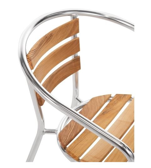 Bolero U421 Aluminium & Ash Chairs (Pack of 4)