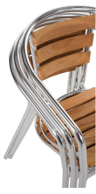 Bolero U421 Aluminium & Ash Chairs (Pack of 4)