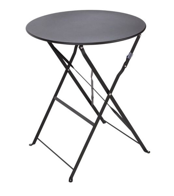 Bolero GH558 Black Pavement Style Steel Table 595mm