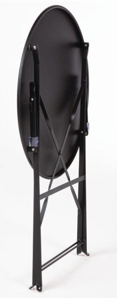 Bolero GH558 Black Pavement Style Steel Table 595mm