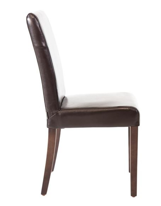 Bolero GF955 Faux Leather Dining Chairs Brown (Pack of 2)
