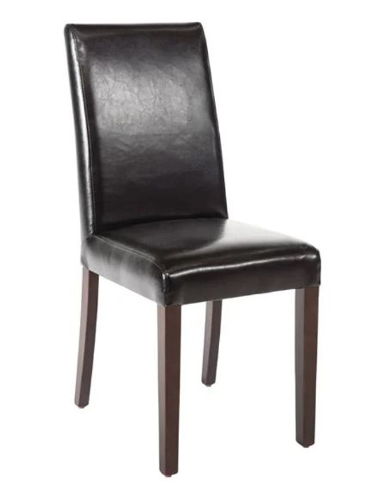Bolero GF954 Faux Leather Dining Chairs Black (Pack of 2)