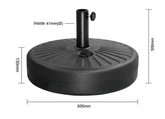 Bolero FS231 Umbrella Base Black - 20Ltr