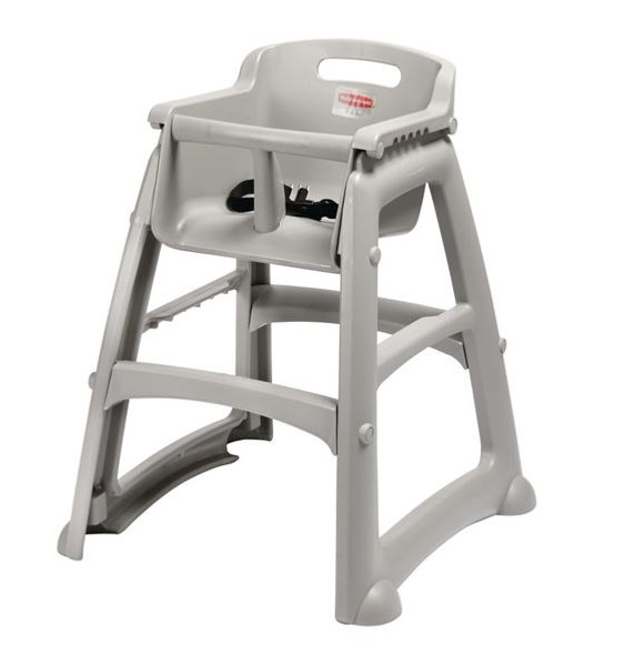M959 Rubbermaid Sturdy Stacking High Chair Platinum